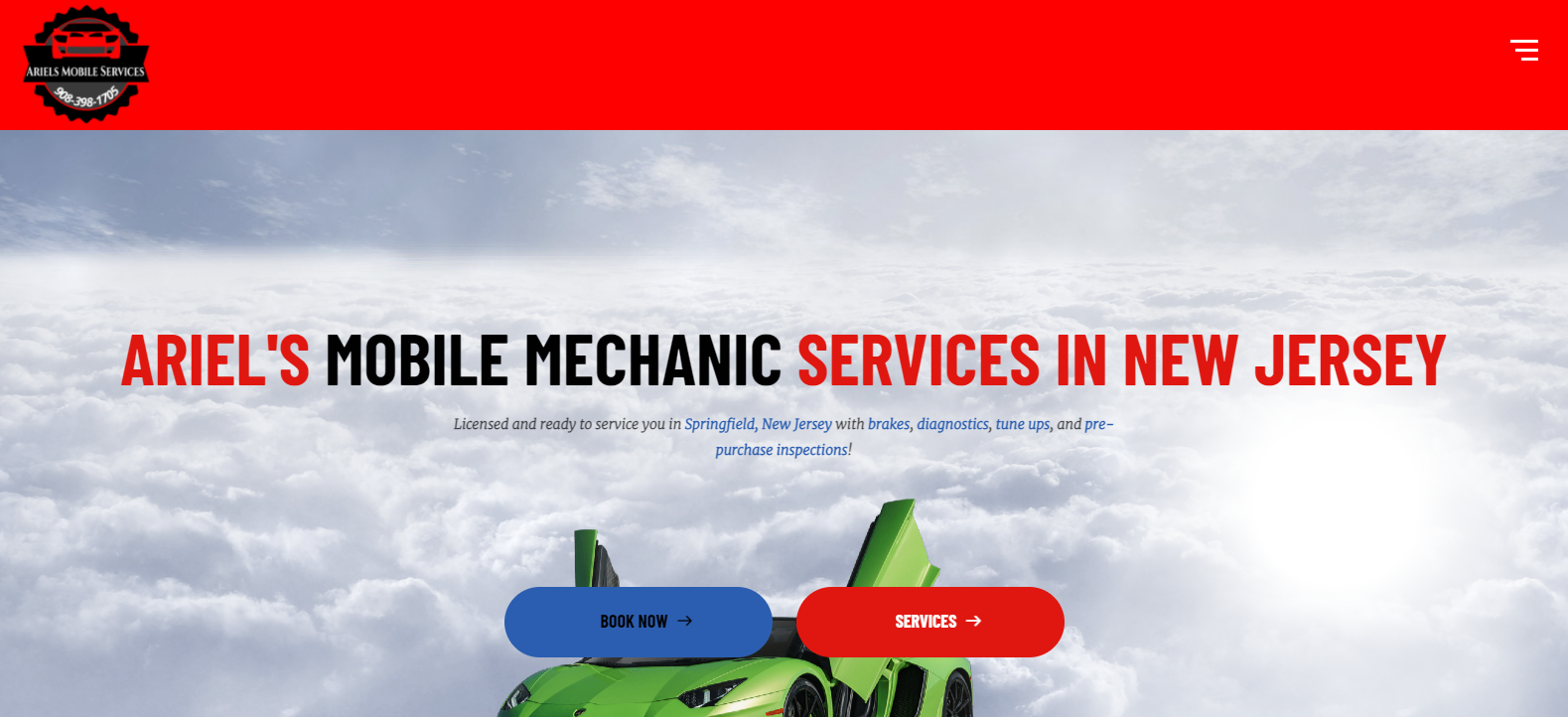 Ariel Mobile Mechanic Website